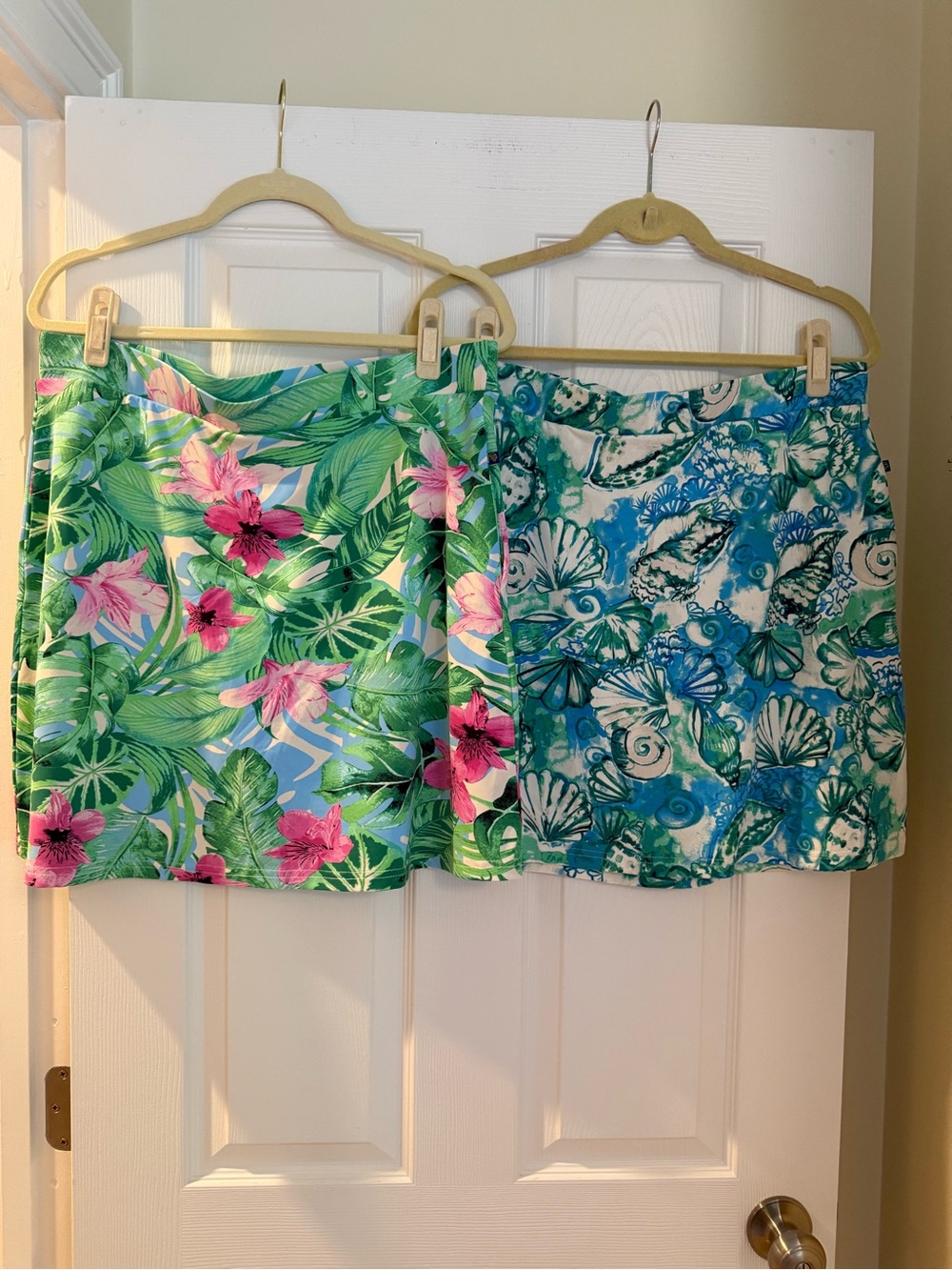 Two Tropical Print Skorts